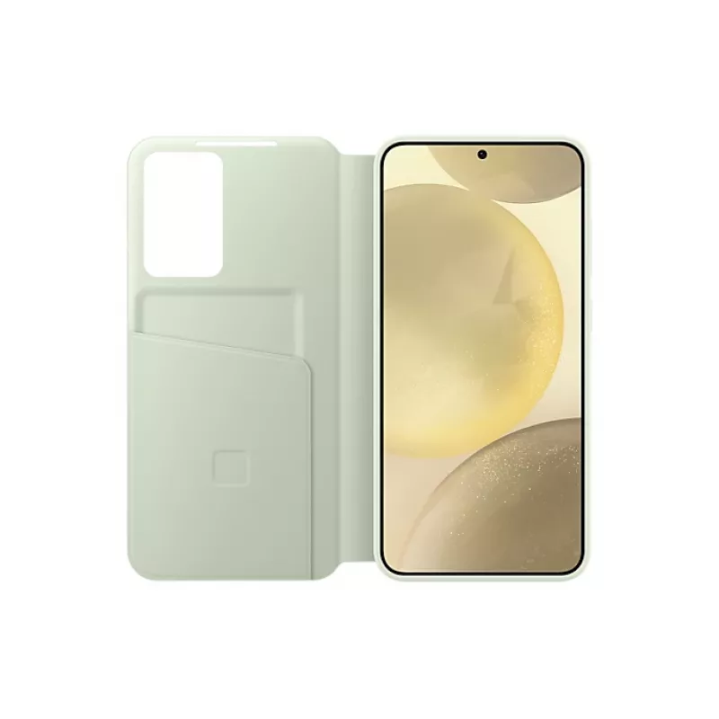 Piniginė dėklas Samsung Galaxy S24+ Žalia Vienspalvė