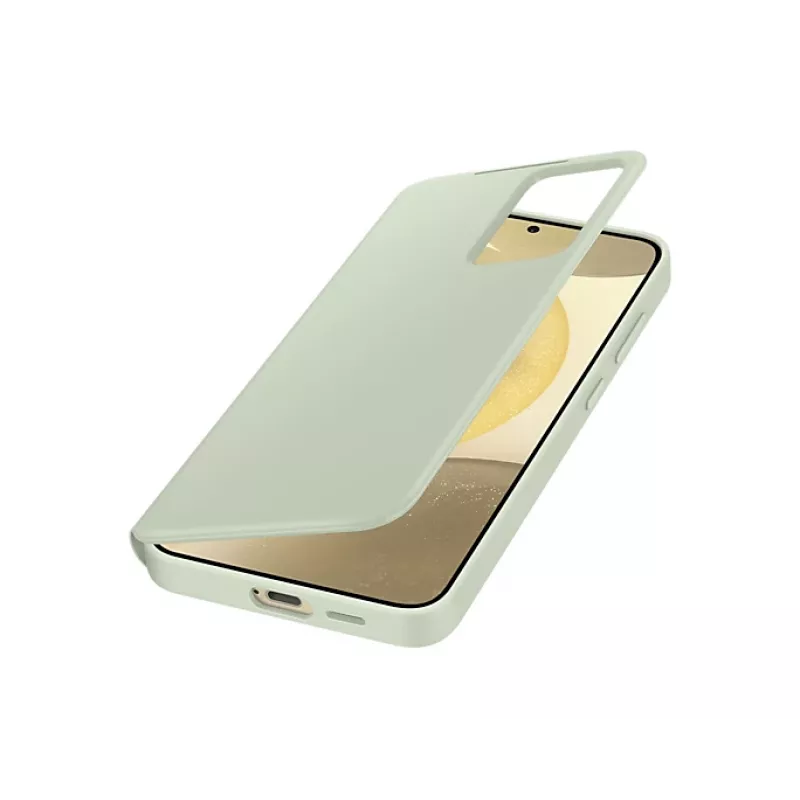 Piniginė dėklas Samsung Galaxy S24+ Žalia Vienspalvė