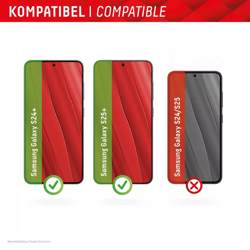 Displex Smart Glass (9H) Samsung Galaxy S24+/S25+, montavimo lipdukas, nesudužęs