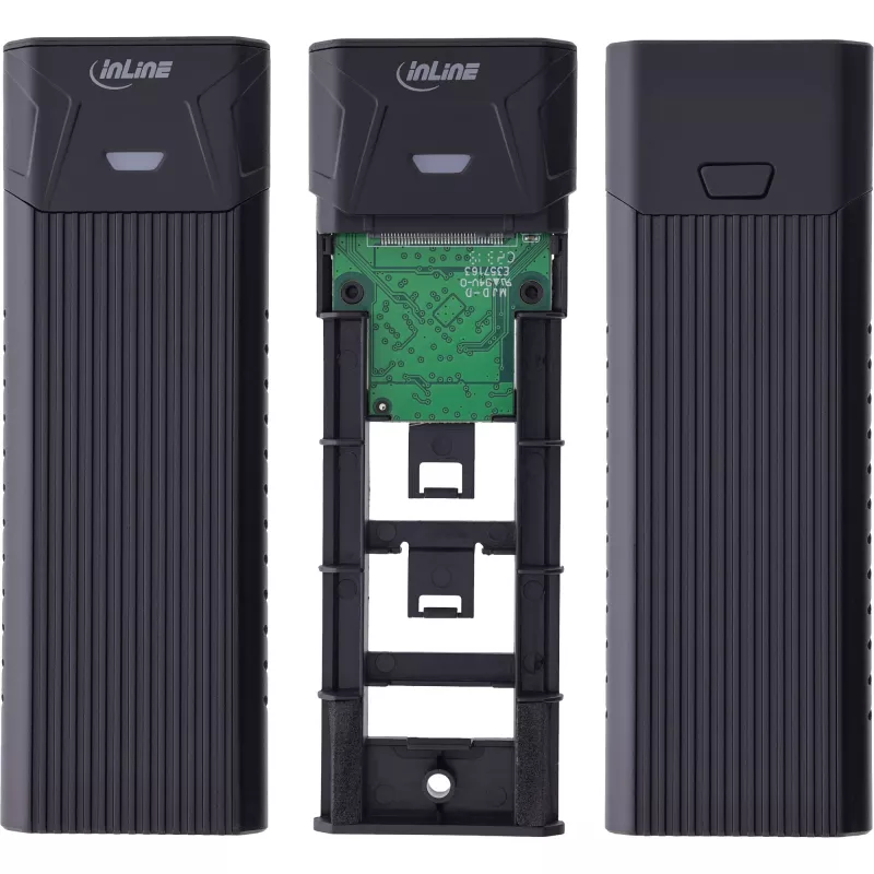 InLine USB3.2 Gen.2 USB-C į M.2 SSD (PCIe NVMe & SATA) korpusas