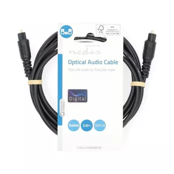 Nedis CAGL25000BK10 garso kabelis 1 m TOSLINK Juoda