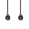 Nedis CAGL25000BK10 garso kabelis 1 m TOSLINK Juoda