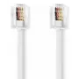 Telefoninis laidas Nedis TCGL90200WT20 RJ-11 RJ-11 2 m Baltas