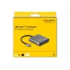 Kortelių skaitytuvas DeLOCK 91000 USB 3.2 Gen 2 Type-C pilkas CFexpress SD