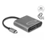 Kortelių skaitytuvas DeLOCK 91000 USB 3.2 Gen 2 Type-C pilkas CFexpress SD