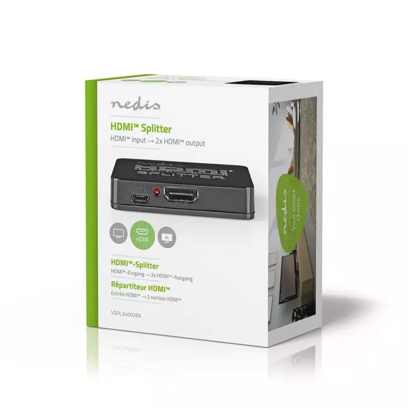 Vaizdo skirstytuvas Nedis VSPL34002BK