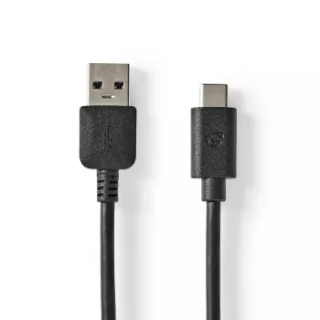 USB kabelis Nedis CCGW61600BK20 2m USB 3.2 Gen 1 USB A USB C juodas