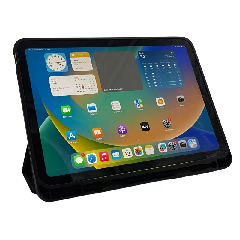Folio Slim Case Hurtel DEQSTER, skirta iPad 10,9 colio (10-osios kartos) — TPU/PU dėklas, 3 stovo režimai, 244 g
