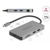 DeLOCK USB Type-C prijungimo stotis 4K Dual HDMI MST USB 3.2 SD LAN PD 3.0