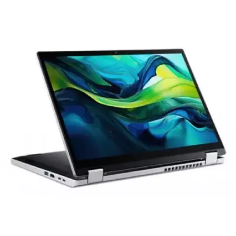 Konvertuojamas nešiojamas kompiuteris Acer Aspire Go Spin 14 AGSP14-31PT-36R6 — 14 colių WUXGA jutiklinis, Intel Core 3 N355 1.9 GHz, 16 GB LPDDR5, 512 GB SSD, Windows 11 Home, sidabrinis