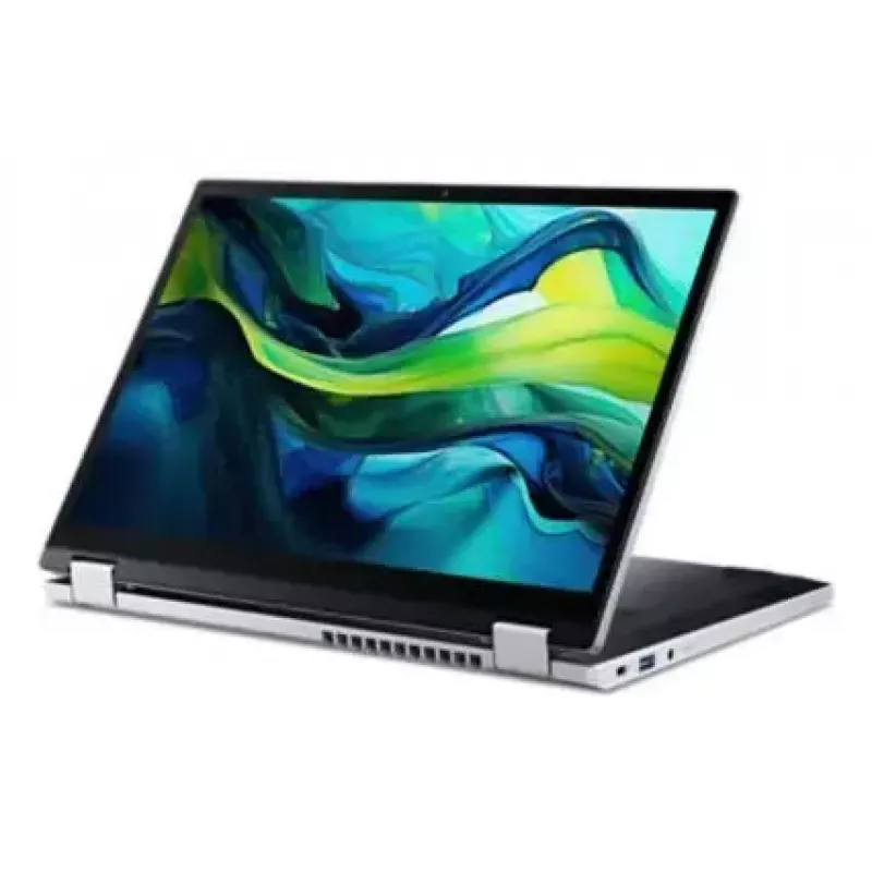 Konvertuojamas nešiojamas kompiuteris Acer Aspire Go Spin 14 AGSP14-31PT-36R6 — 14 colių WUXGA jutiklinis, Intel Core 3 N355 1.9 GHz, 16 GB LPDDR5, 512 GB SSD, Windows 11 Home, sidabrinis