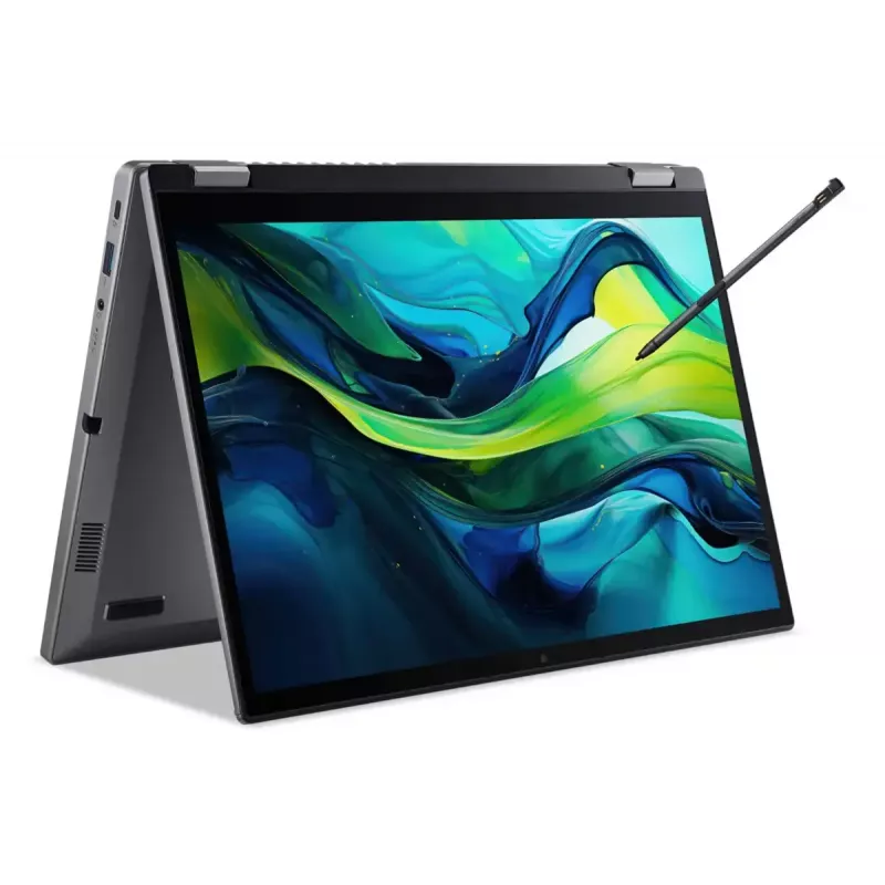 Hibridinis 2-in-1 nešiojamas kompiuteris Acer Aspire Spin 14 ASP14-52MTN Intel Core Ultra 5 115U, 14 colių WUXGA liečiamas, 16 GB LPDDR5x, 512 GB SSD, Windows 11 Home, pilka