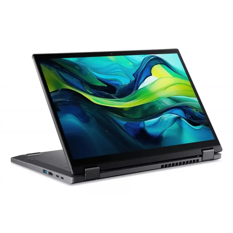 Hibridinis 2-in-1 nešiojamas kompiuteris Acer Aspire Spin 14 ASP14-52MTN-75Q5 — Intel Core Ultra 7 155U, 14 colių WUXGA liečiamasis ekranas, 16 GB LPDDR5x, 1 TB SSD, Wi‑Fi 6, Windows 11 Home, pilka