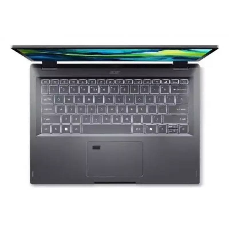 Nešiojamas konvertuojamas kompiuteris Acer Aspire Spin 14 ASP14-52MTN — Intel Core Ultra 7 155U, 14 colių WUXGA jutiklinis, 32 GB LPDDR5x, 1 TB SSD, Wi‑Fi 6E, Windows 11 Home