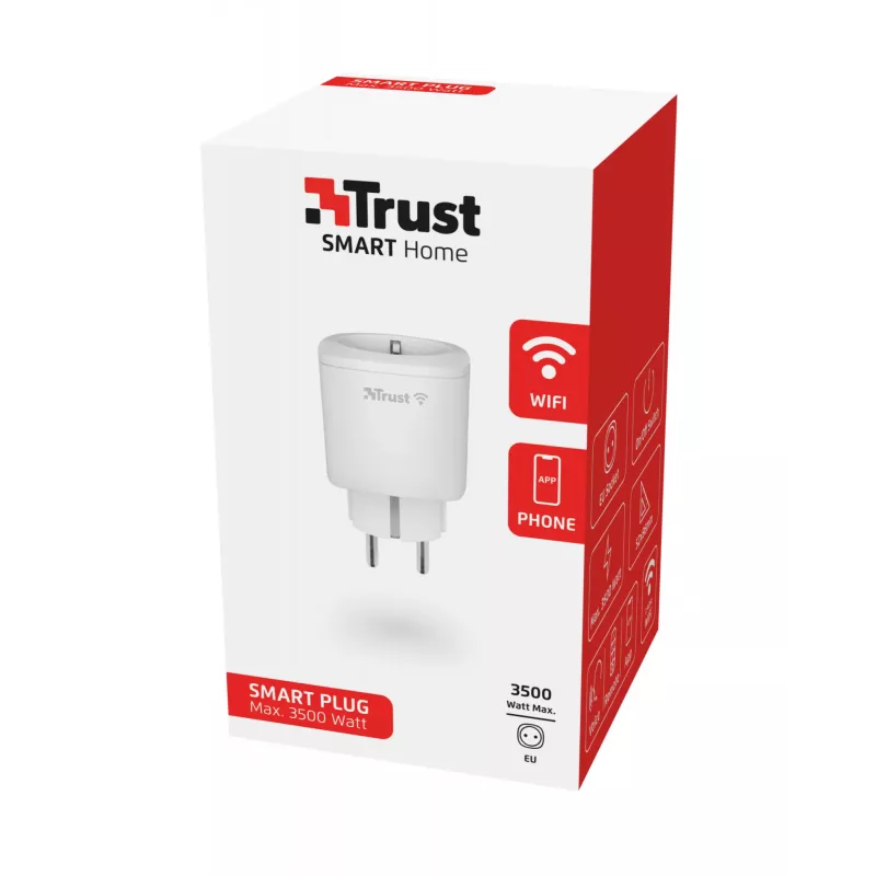 Išmanusis kištukas Trust 71289 3000 W Baltas Vidaus Belaidis Wi-Fi