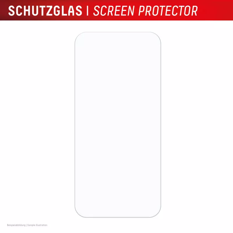 Displex ekrano apsauginis stiklas (10H), skirtas Apple iPhone 15 Plus/15 Pro Max/16 Plus, su EASY-ON® Eco montavimo rėmeliu, atsparus įbrėžimams