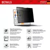 Displex PRIVACY SAFE nuimamas dvipusis privatumo filtras nešiojamajam kompiuteriui (be rėmelio) 13,3'' (16:9)