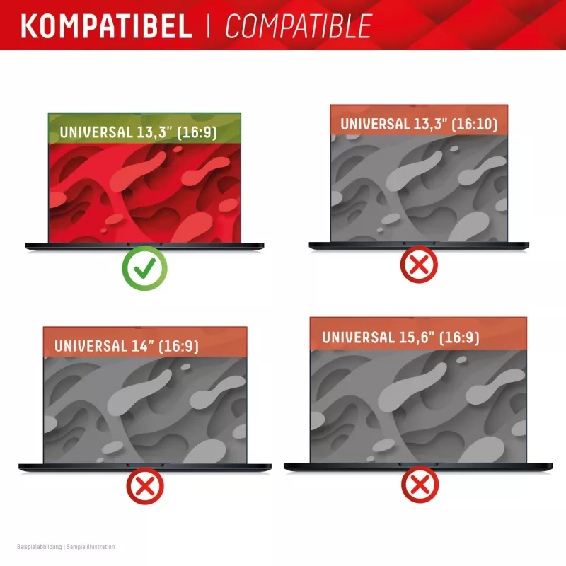 Displex PRIVACY SAFE nuimamas dvipusis privatumo filtras nešiojamajam kompiuteriui (be rėmelio) 13,3'' (16:9)
