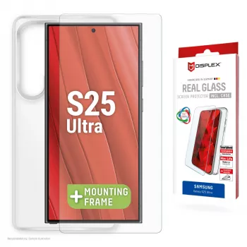 Displex ekrano apsauga + dėklas, skirtas „Samsung Galaxy S25 Ultra“, ekologiškas montavimo rėmelis, atsparus įbrėžimams