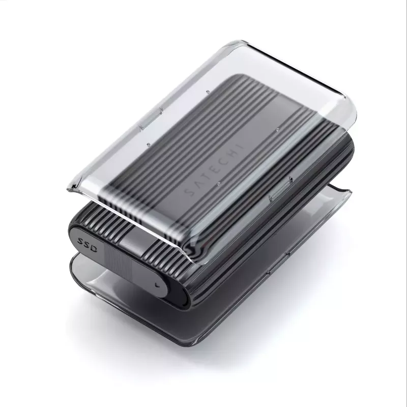 SSD korpusas Satechi USB4 NVMe SSD Pro 4 TB 40 Gbit/s pilkas permatomas
