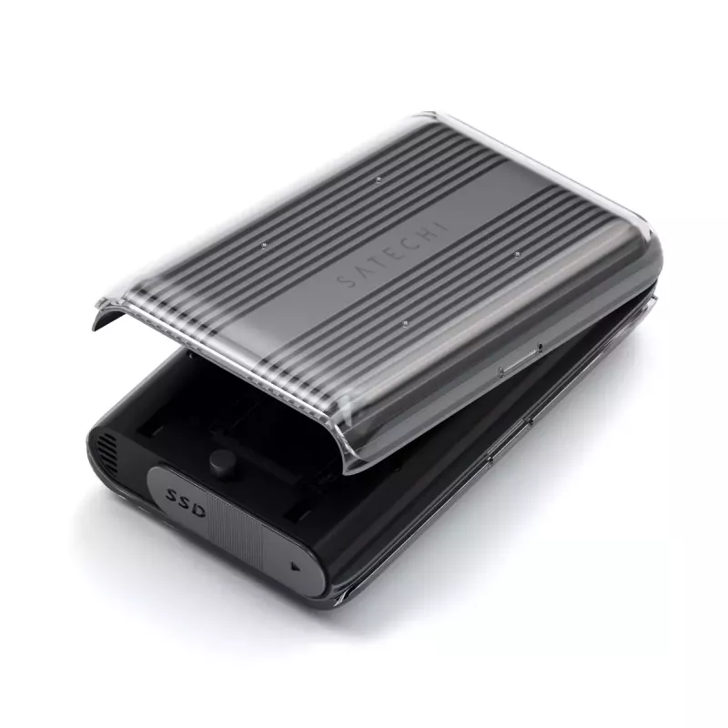SSD korpusas Satechi USB4 NVMe SSD Pro 4 TB 40 Gbit/s pilkas permatomas