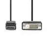 Vaizdo kabelio adapteris Nedis CCGL37200BK20 2 m DisplayPort į DVI-D juodas