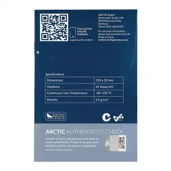 ARCTIC TP-3 Premium Performance Thermal Pad 120 x 20 mm, 1,5 mm
