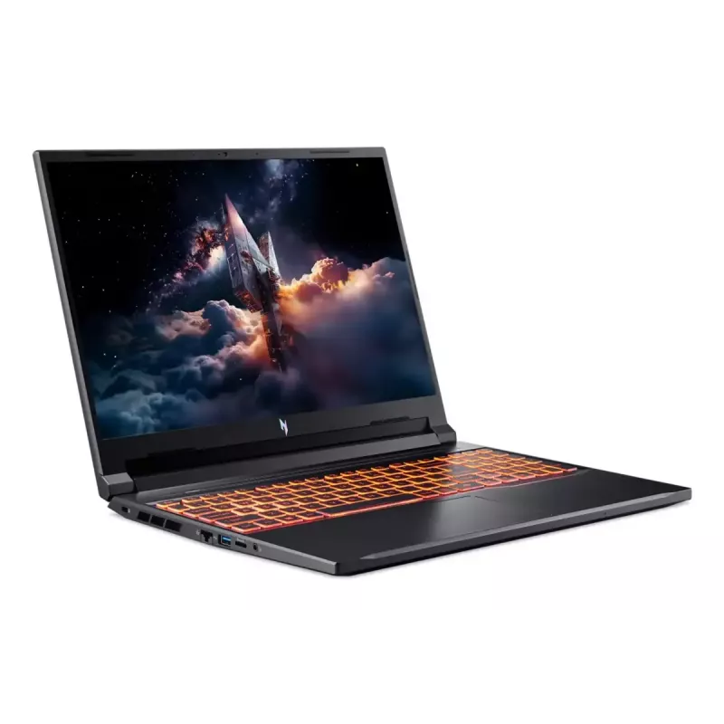 Nešiojamas kompiuteris Acer Nitro V 16 AI ANV16-42-R9TU — AMD Ryzen 7 260, 16 colių WUXGA 1920×1200, 16 GB DDR5, 1 TB SSD, NVIDIA GeForce RTX 5070, Windows 11 Home, juodos spalvos