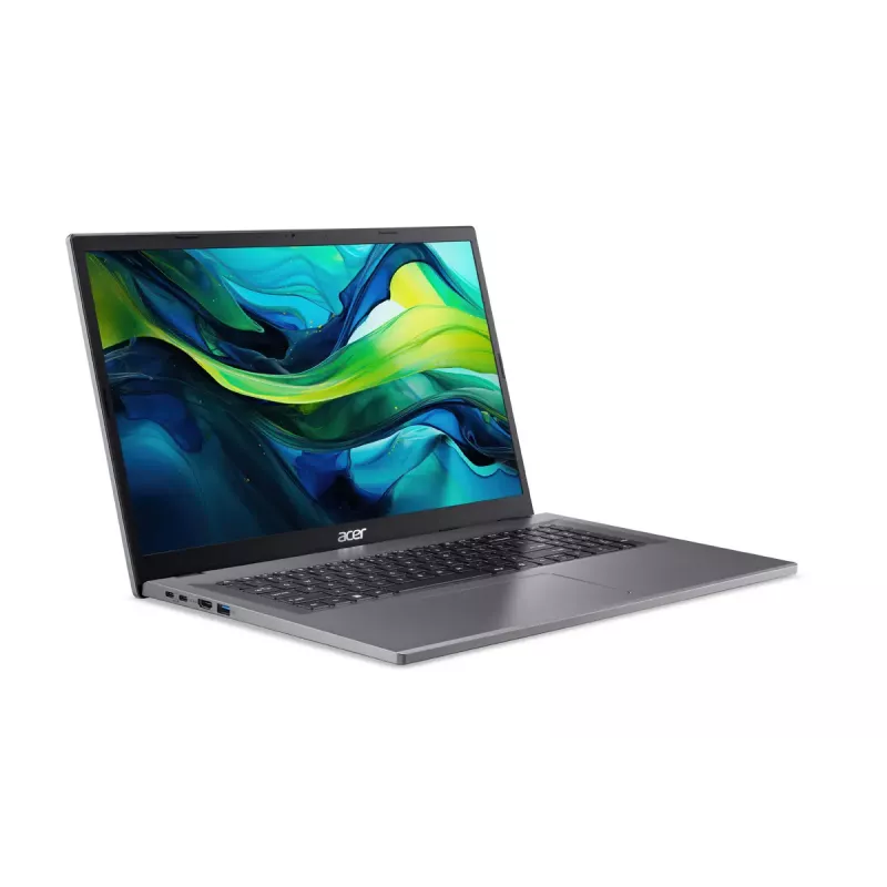 Nešiojamas kompiuteris Acer Aspire Go 17 AG17-31P-36CG — 17,3 colio Full HD, Intel Core 3 N355, 8 GB LPDDR5, 512 GB SSD, eShell, pilka
