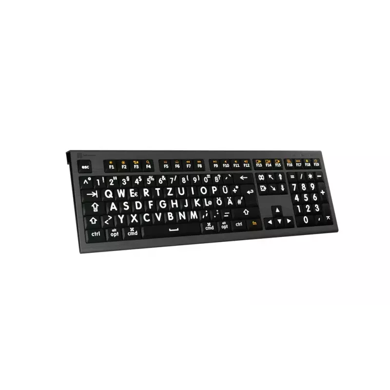 Logickeyboard LKB-LPWB-A2M-DE klaviatūra universali USB QWERTZ vokiška juoda