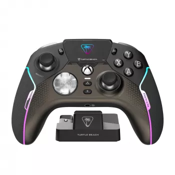 Turtle Beach Stealth Ultra belaidis aukštos kokybės žaidimų valdiklis su greito įkrovimo dokais, reguliuojamais gaidukais ir komandų ekranu. Oficialiai licencijuotas Xbox Series X|S, Xbox One ir PC