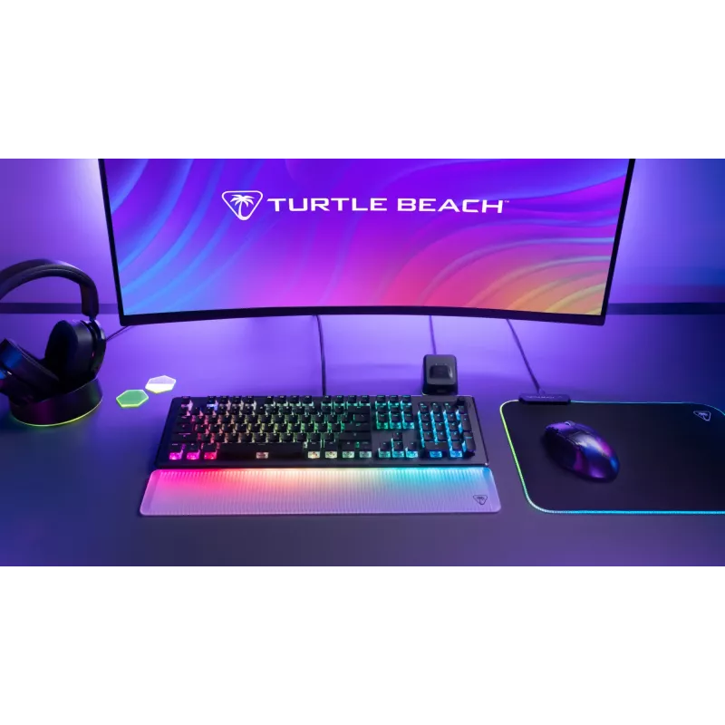 Turtle Beach Vulcan II Max klaviatūra, skirta žaidimams, USB, QWERTZ, vokiečių, juoda