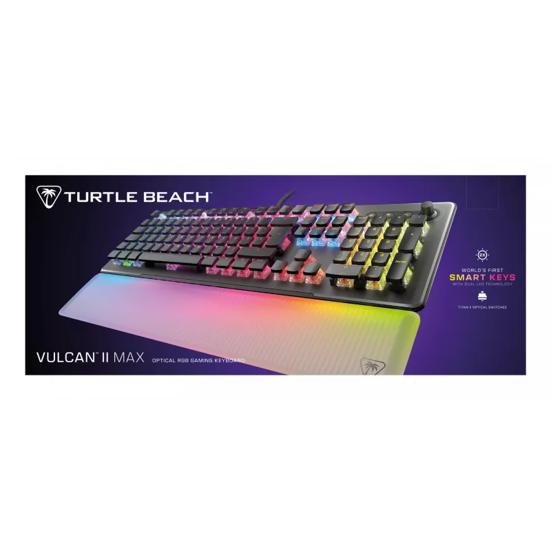Turtle Beach Vulcan II Max klaviatūra, skirta žaidimams, USB, QWERTZ, vokiečių, juoda