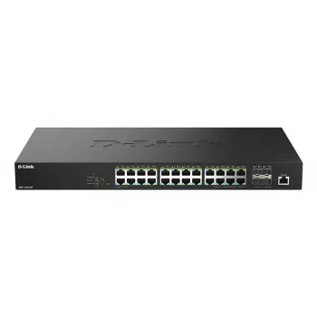 D-Link 28 prievadų 2,5G kelių gigabitų PoE++ išmanus valdomas komutatorius su 4 x 10G SFP+ prievadais