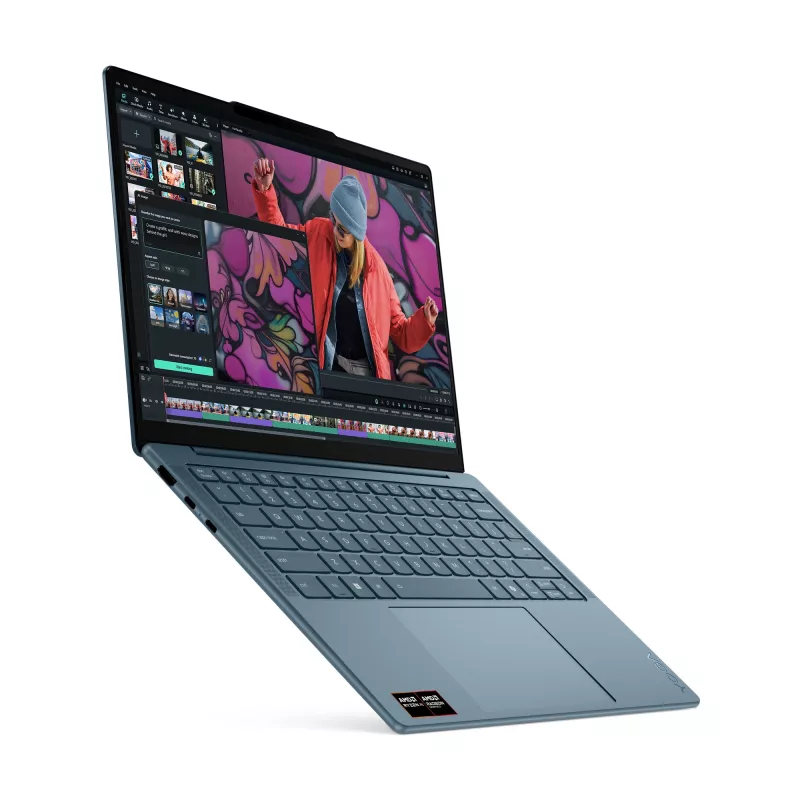 Lenovo Yoga Slim 7 14AKP10 Copilot+ PC AMD Ryzen™ AI 7 350 nešiojamas kompiuteris 35,6 cm (14 colių) 2,8K 16 GB LPDDR5-SDRAM 512 GB SSD Wi-Fi 7 (802.11be) Windows 11 Home žalsvai mėlynas