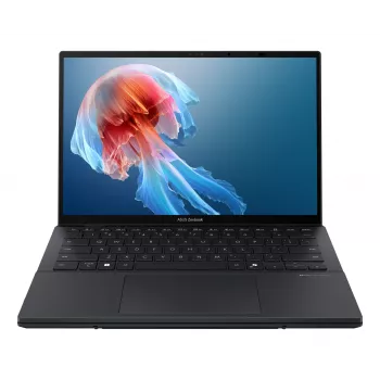 ASUS Zenbook Duo UX8406CA-QL194W transformuojamas nešiojamas kompiuteris (2-in-1), Intel Core Ultra 9 285H, 14 colių WUXGA, 32GB LPDDR5x, 1TB SSD, Windows 11 Home, vokiška QWERTZ klaviatūra