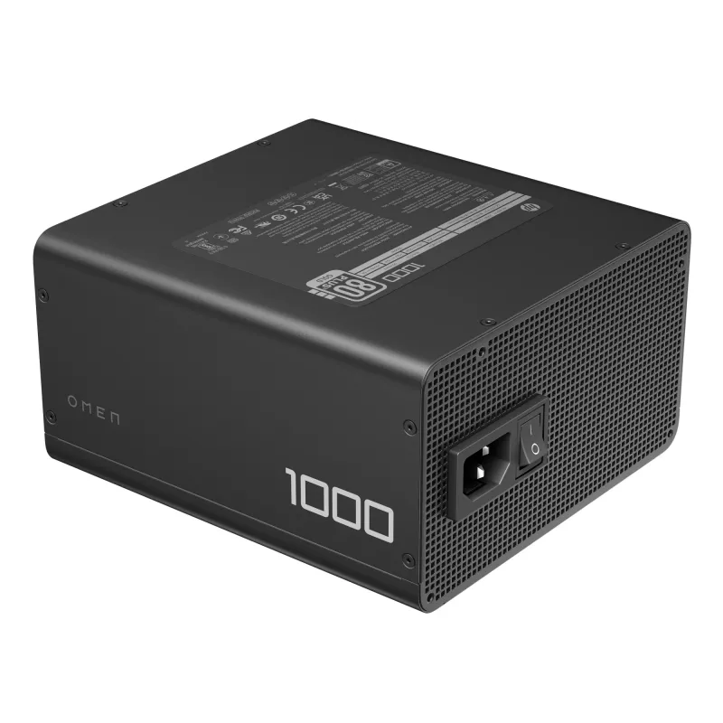 HP OMEN 1000 W maitinimo blokas – ATX 3.1, visiškai modulinis, 80 Plus Gold, juodas