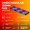 HP OMEN modulinis 120 mm ventiliatorius – trigubas rinkinys, juodas