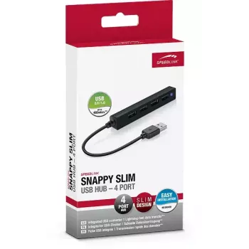Hub SPEEDLINK SNAPPY plonas 480 Mbit/s juoda