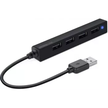 Hub SPEEDLINK SNAPPY plonas 480 Mbit/s juoda