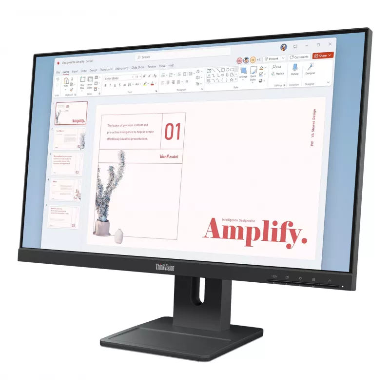 Lenovo ThinkVision E24-40 Monitorius, 60,5 cm (23,8 colio), 1920 x 1080 pikselių, Full HD, LCD, 6 ms, juodas