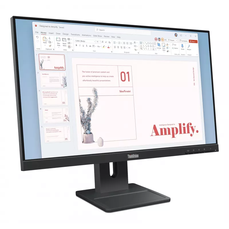 Lenovo ThinkVision E24-40 Monitorius, 60,5 cm (23,8 colio), 1920 x 1080 pikselių, Full HD, LCD, 6 ms, juodas