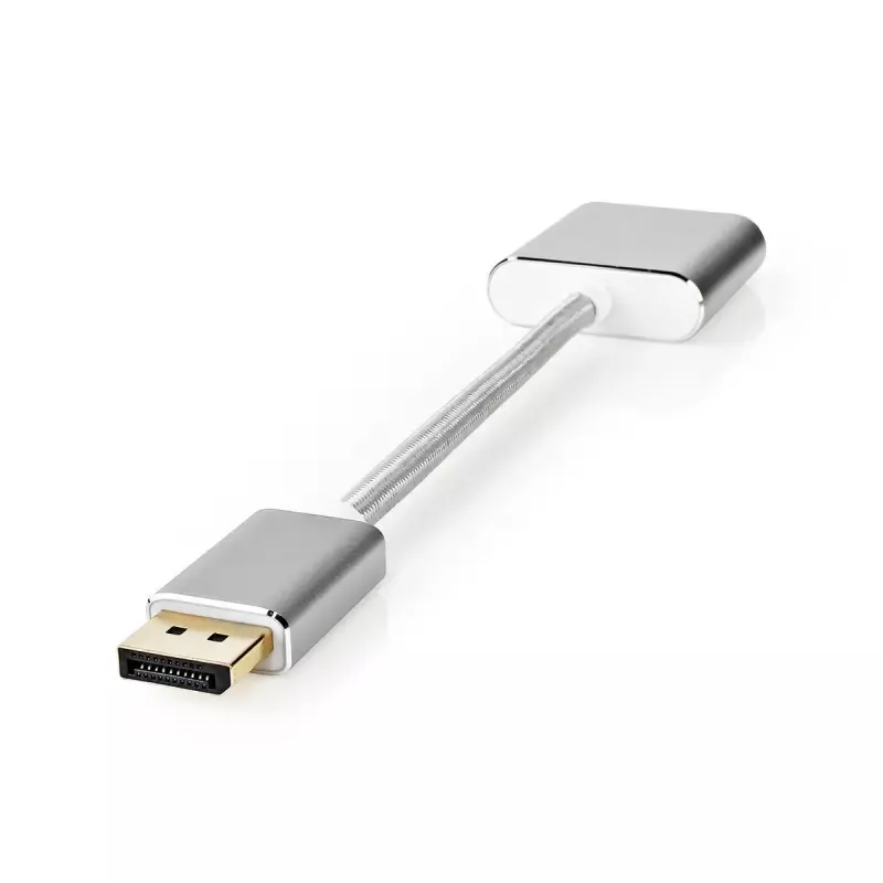 Nedis CCTB37250AL02 vaizdo kabelio adapteris 0,2 m DisplayPort DVI-D sidabrinis