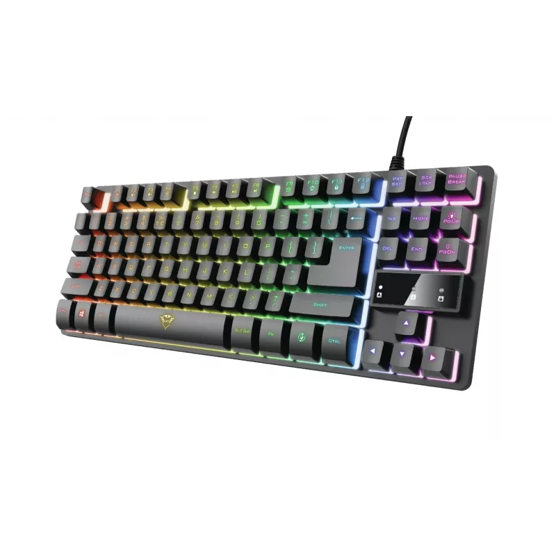 „Trust GXT 794“ klaviatūra su pele, žaidimų, USB, QWERTZ, vokiška, juoda