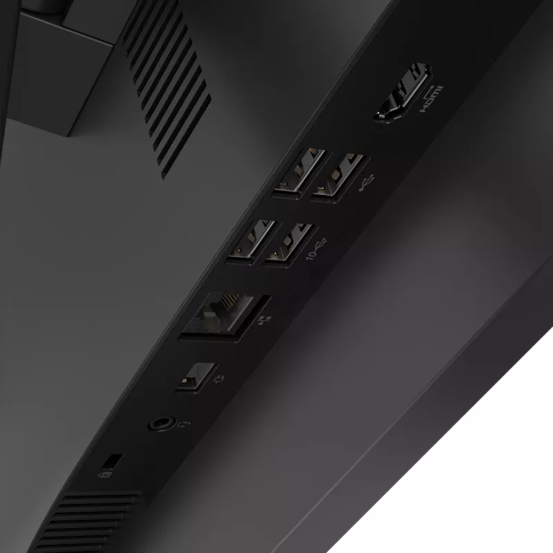 Lenovo V100 Intel® N N100 60.5 cm (23.8 colio) 1920 x 1080 pikselių All-in-One kompiuteris 8 GB DDR4-SDRAM 256 GB SSD Windows 11 Pro Wi-Fi 6 (802.11ax) Juoda