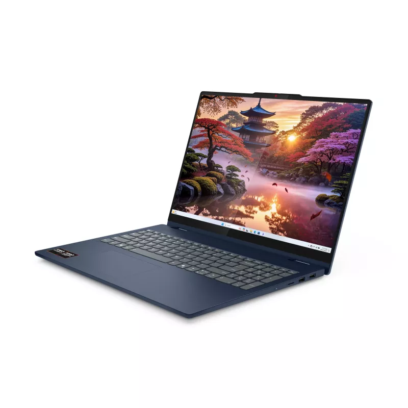Lenovo IdeaPad 5 2-in-1 16AKP10 Copilot+ PC AMD Ryzen™ AI 5 340 Hibridinis (2-in-1) 40,6 cm (16 colių) jutiklinis ekranas WUXGA 16 GB LPDDR5x-SDRAM 512 GB SSD Wi-Fi 7 (802.11be) Windows 11 Home Vokiška mėlyna