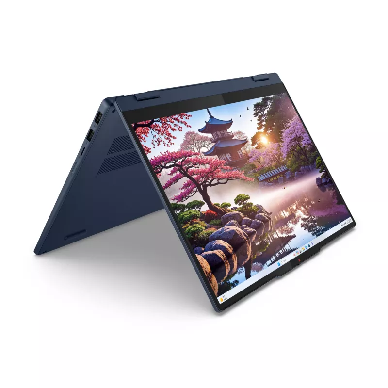 Lenovo IdeaPad 5 2-in-1 14AKP10 Copilot+ PC AMD Ryzen™ AI 7 350 Hibridinis (2-in-1) 35,6 cm (14 colių) jutiklinis ekranas WUXGA 16 GB LPDDR5x-SDRAM 1 TB SSD Wi-Fi 7 (802.11be) Windows 11 Home Vokiška mėlyna
