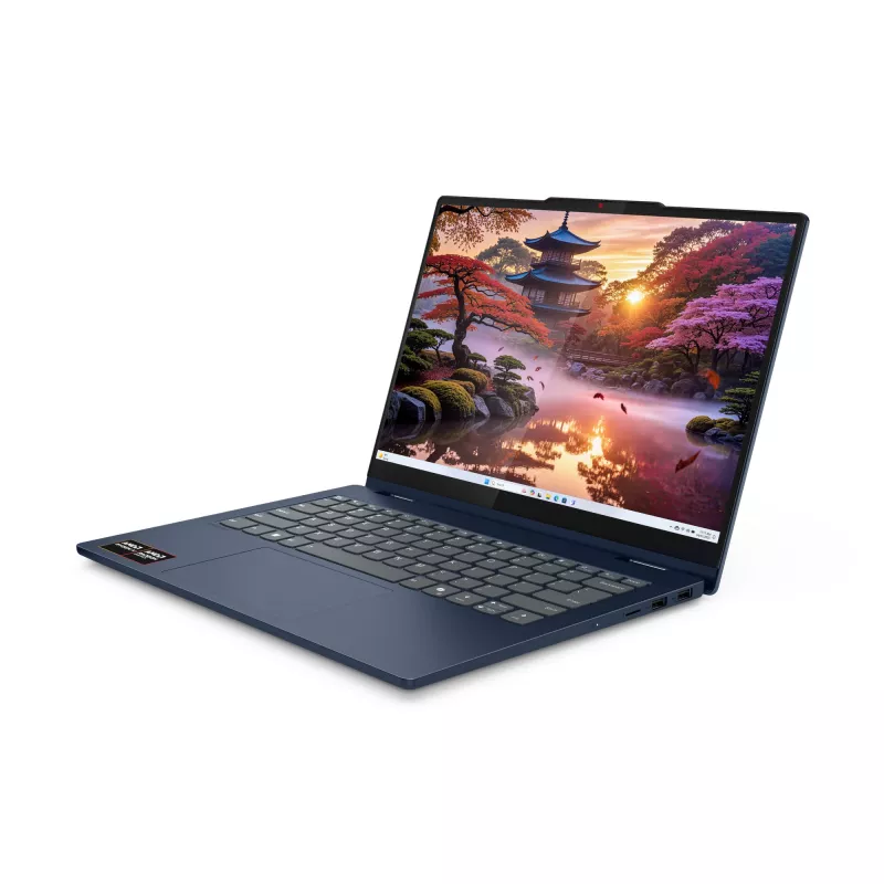 Lenovo IdeaPad 5 2-in-1 14AKP10 Copilot+ PC AMD Ryzen™ AI 7 350 Hibridinis (2-in-1) 35,6 cm (14 colių) jutiklinis ekranas WUXGA 16 GB LPDDR5x-SDRAM 1 TB SSD Wi-Fi 7 (802.11be) Windows 11 Home Vokiška mėlyna