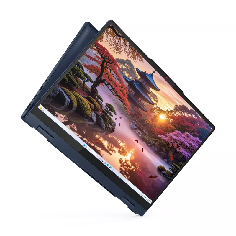 Lenovo IdeaPad 5 2-in-1 14AKP10 Copilot+ PC AMD Ryzen™ AI 7 350 Hibridinis (2-in-1) 35,6 cm (14 colių) jutiklinis ekranas WUXGA 16 GB LPDDR5x-SDRAM 1 TB SSD Wi-Fi 7 (802.11be) Windows 11 Home Vokiška mėlyna