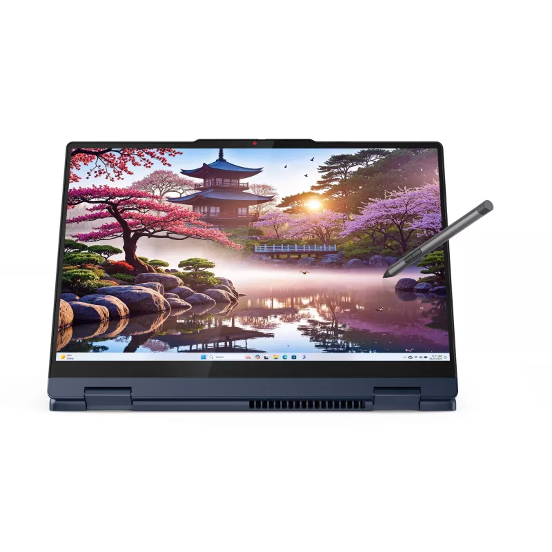 Lenovo IdeaPad 5 2-in-1 14AKP10 Copilot+ PC AMD Ryzen™ AI 7 350 Hibridinis (2-in-1) 35,6 cm (14 colių) jutiklinis ekranas WUXGA 16 GB LPDDR5x-SDRAM 1 TB SSD Wi-Fi 7 (802.11be) Windows 11 Home Vokiška mėlyna